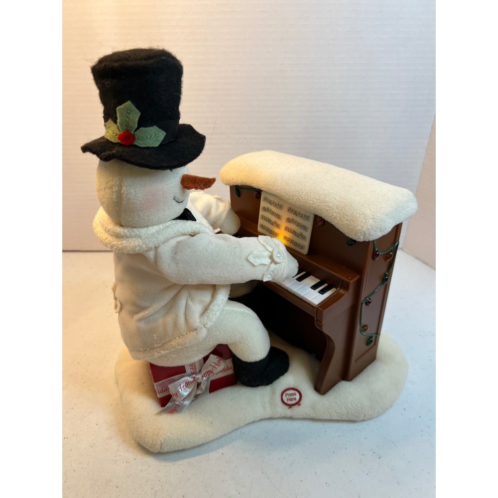 Hallmark Jingle Pals Musical Snowman Playing Piano Light Up Christmas Decor
